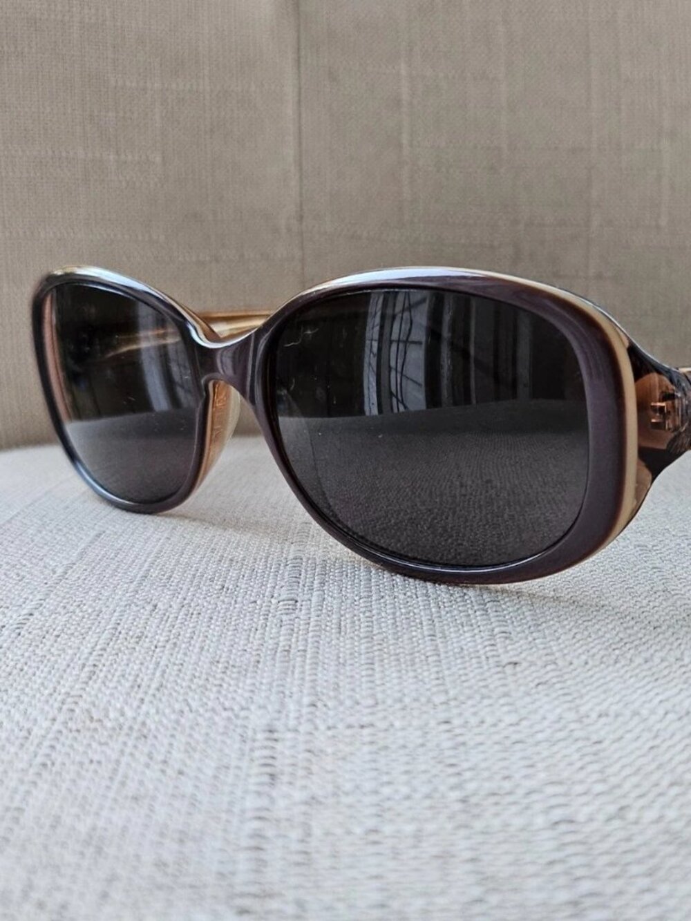 Vintage Anne Klein Sunglasses AK5107 Unisex Eyewear Brown Tone Frame Shades
